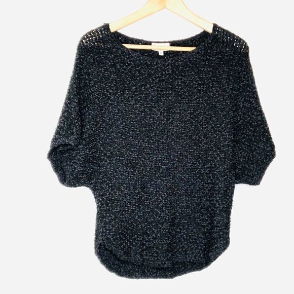 PROJECT Short Sleeve Scoop Neck Knit Sweater, Charcoal Gray - Picture 6 of 12